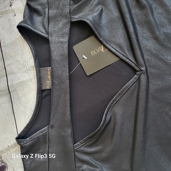 Blvd Collection Womens Dress Black Bodycon Cold Shoulder Large - Picture 10 of 14